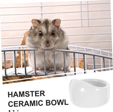 Набір мисок для хом'яків та дрібних тварин Ipetboom (2 шт) - білий, для води та корму