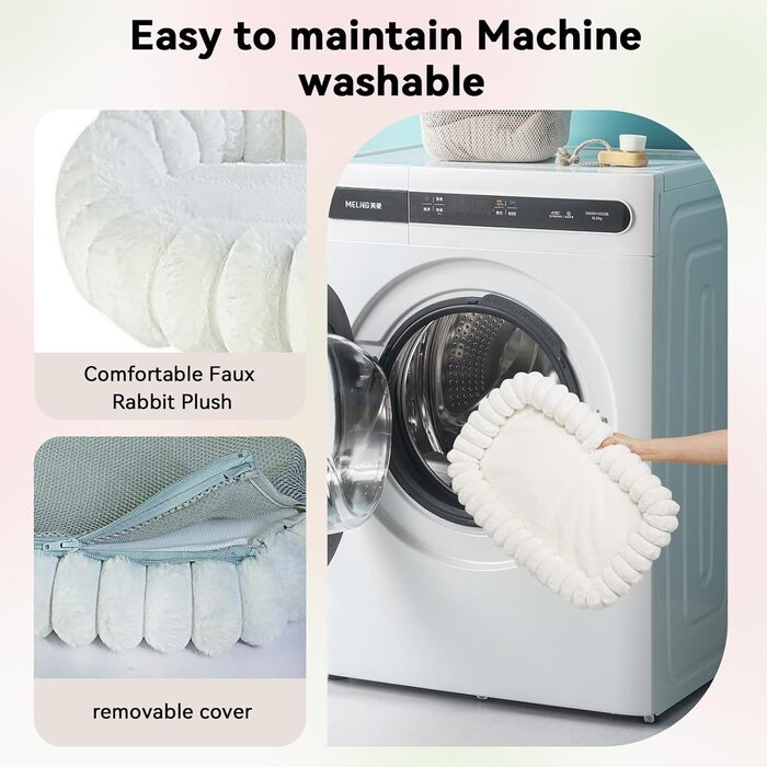 Килимок для котів на вікно CareCooo, лежанка для котів на вікно з м'яким знімним чохлом, стабільна лежанка для котів на вікно до 18 кг, розмір M (52x30 см), білий