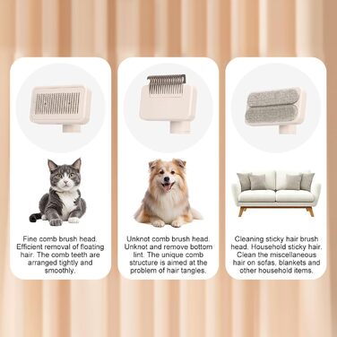 Щітка для грумінгу котів та собак - багатофункціональна щітка для вичісування шерсті, багаторазова, інструмент для догляду за тваринами