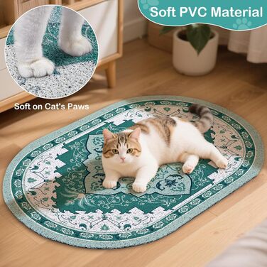 Килимок для котячого туалету Bienbee Katzentoilettenmatte, XL, 101,6 x 76,2 см, з антиковзаючою основою, легко миється, для дому