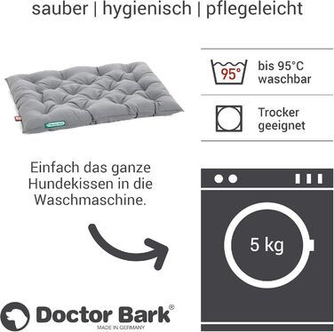 Ортопедична лежанка для собак Doctor Bark Urban - 80x60 см, сірий - виготовлено в Німеччині