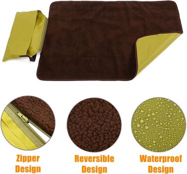 Водонепроникний килимок для тварин Bangminda 100x70 см з сумкою - ідеально для подорожей та кемпінгу (для собак, котів)