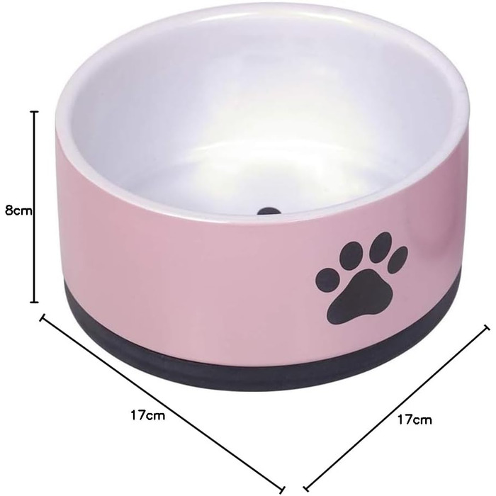 Миска для кота Nobby Paw, кераміка, рожева, Ø 17 x 8 см, 1,10 л