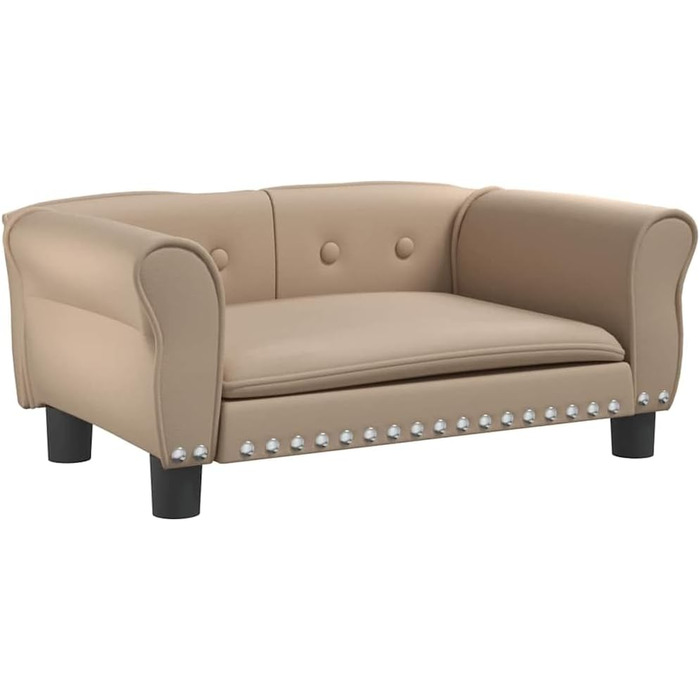 Ляжка для собак, м'яка подушка для собак, диван-софа для маленьких собак, лежанка для домашніх тварин, котяча лежанка, кавово-коричневий кожзам