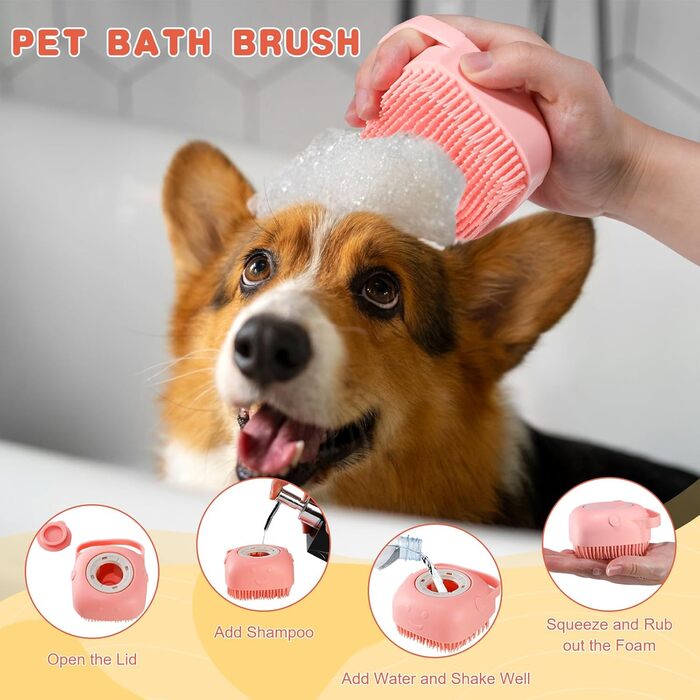 Набір для догляду за шерстю для собак та котів: 10 щіток, тример для нігтів, гребінець, для здорової шкіри та шерсті