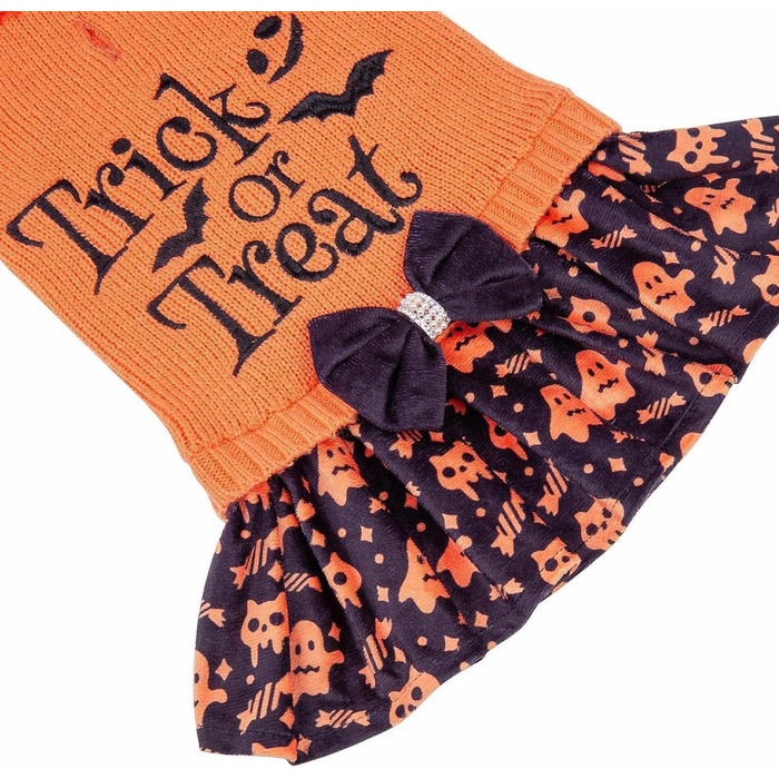 Пуловер для собак CuteBone на Halloween для середніх собак, дівчаток, з вишивкою 