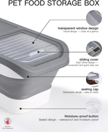 Контейнер для корму для собак Zawaer, 5 кг, з кришкою та ложкою для годування