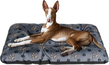 Лежанка для собак SuperKissen24: м'яка, водонепроникна, миється, розмір M, 55x40 см, чорний та сірий колір