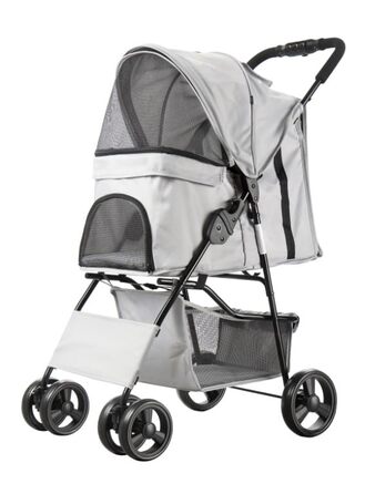 Візок для собак Сенна сірий, зручний для прогулянок