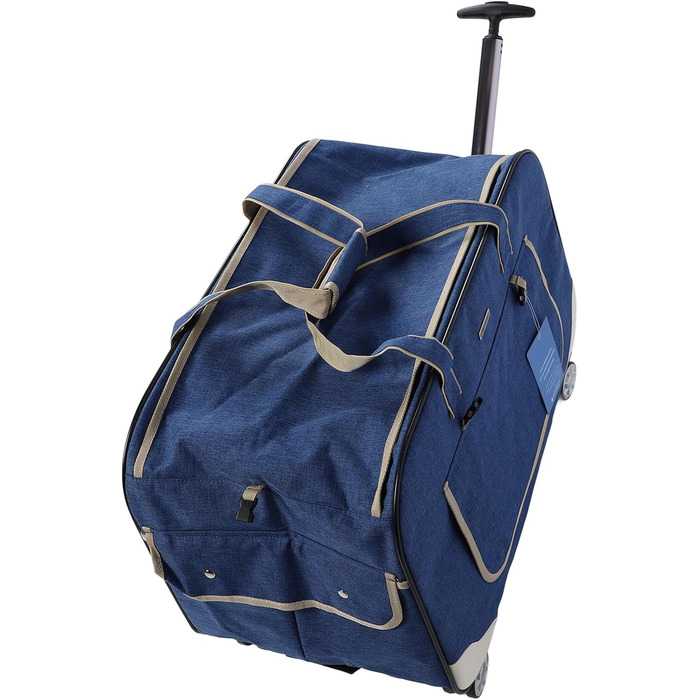 Транспортна переноска для собак, складана, велика, з колесами та телескопічною ручкою, для котів та собак до 17,5 кг (BLUE)