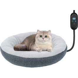 CATISM Гамак для котів, обертається на 360°, лежанка, гамак-ліжко, кошик для сну, сірий, до 20 кг