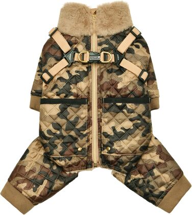 Захисний зимовий комбінезон Puppia Bylur для собак, бежевий, розмір XXL