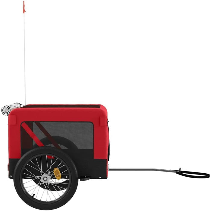 Причіп для велосипеда VidaXL для собак, 68.5 x 135 x 73.5 см, червоний