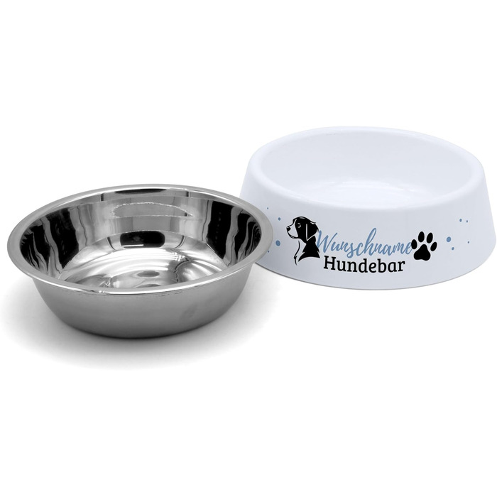 Миска для корму з іменем для собак PrintPlanet® - персоналізована з власним дизайном (Layout 8)