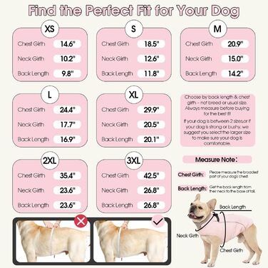 Водонепроникний зимовий теплий одяг для собак середніх порід QBLEEV з інтегрованим шлейкою та світловідбиваючими елементами, рожевий