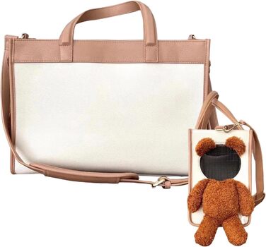 Сумка-переноска для тварин у подорожі, PU-шкіра, для собак та котів, портативна, 34x24x7 см