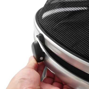 Складаний візок для собак 3-в-1 до 12 кг – Легкий візок для собак з знімним кошиком, регульованою ручкою та повітряним дизайном для маленьких собак та котів (Чорний)