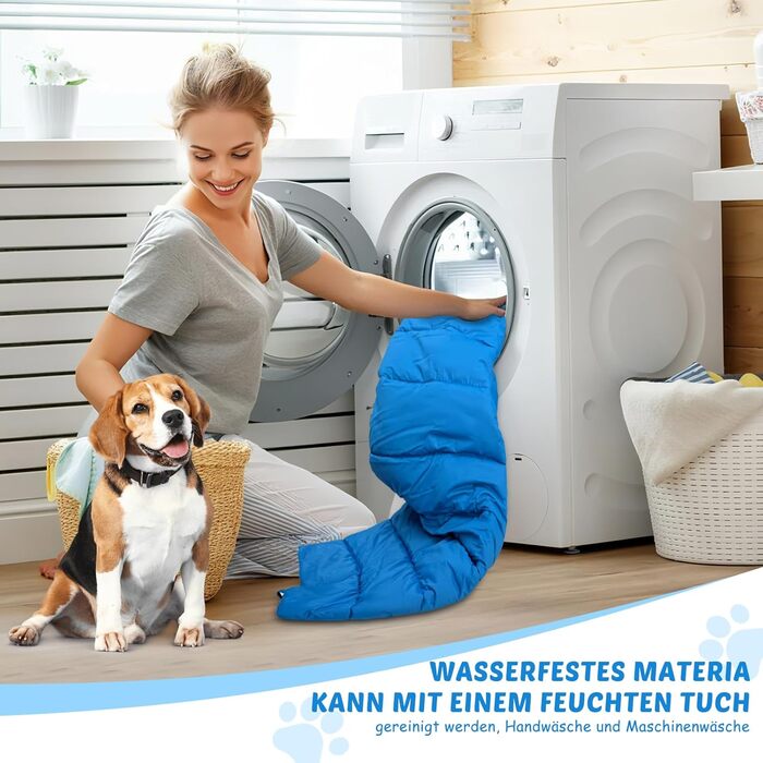 Водонепроникний килимок для собак Lohofrnny 110 x 68 см - м'який, зручний, для подорожей, кемпінгу, вологостійкий (оливковий, блакитний)