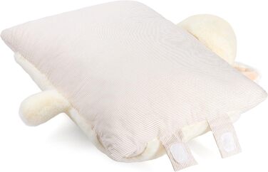 М'яка іграшка-подушка BRUBAKER для дітей - собака 2 в 1, 40 x 30 см. Зручна подушка-собака з кріпленням на липучці, іграшка-собака з тканини, білий колір.
