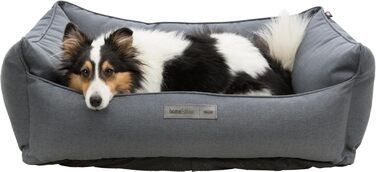 Ліжко для собак TRIXIE Farello, 100x70 см, сіре - м'яке лежанка з поліестеру, для середніх собак, антиковзаюче, можна прати