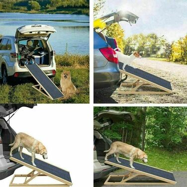 Дерев'яна рамка для собак та котів, складана, портативна, 4-ступенева, регульована висота, 100 x 40 см