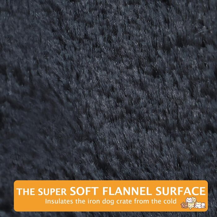 Килимок для собак: м'який, теплий, миючий, двосторонній, чорний (90x70 см)