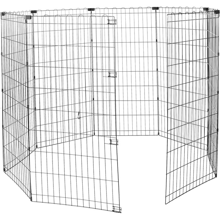 Клітка-вольєр для собак та інших тварин Amazon Basics, металева, складна, 91 x 122 см
