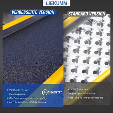 LIEKUMM Рампа для підйому мотоцикла, 180 см, 300 кг, алюміній, складна, для ATV, мотоцикла, велосипеда, авто