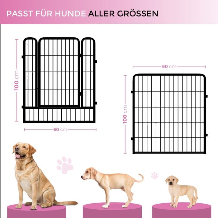 Вольєр для цуценят MaxxPet, 12 панелей, сталь, 100x60 см