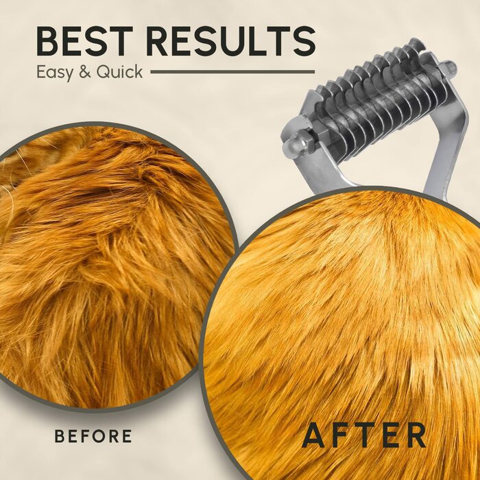 Гребінець для догляду за підшерстям собак, котів та домашніх тварин FLAMIA & JABZ (14 лез)