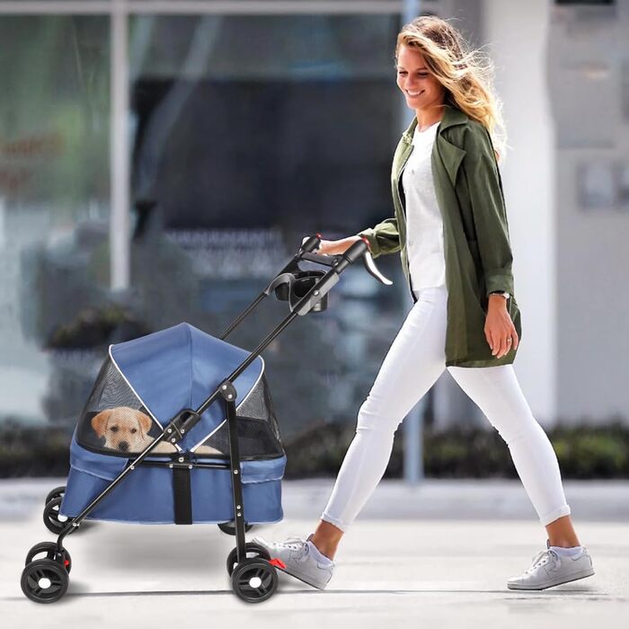 Візок для тварин Homewell: легкий, зручний, до 20 кг (блакитний)