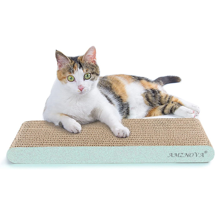 Кігтеточка для котів AMZNOVA з котячої м'яти, велика, блискуча рожево-золота (зелена), 43.2x17.8 см