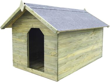 vidaXL Будка для собак з просоченої сосни, 105x153x98 см, з дахом