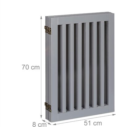 Захисна огорожа Relaxdays для собак 70x207 см з ніжками сіра