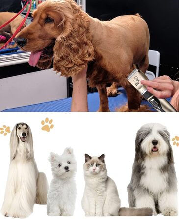 Електричний триммер для собак без дроту, машинка для стрижки шерсті собак, тиха, акумуляторна, для собак та котів