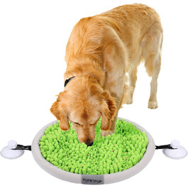 Schnüffelmatte для собак POPETPOP: миюча, з присосками, килимок для корму, великий/маленький, зелений (42 см)