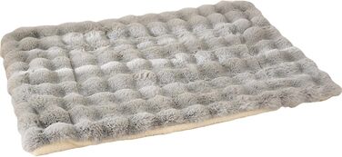 М'яка лежанка для собак з плюшу, сірого кольору, 50 x 90 см, з антиковзною основою