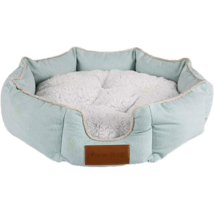 Кругле ліжко для собак та котів з бавовни, самонагріваюче, знімний внутрішній подушкою