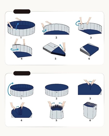 Складаний басейн для собак, сірий, 160x30 см, 600 л