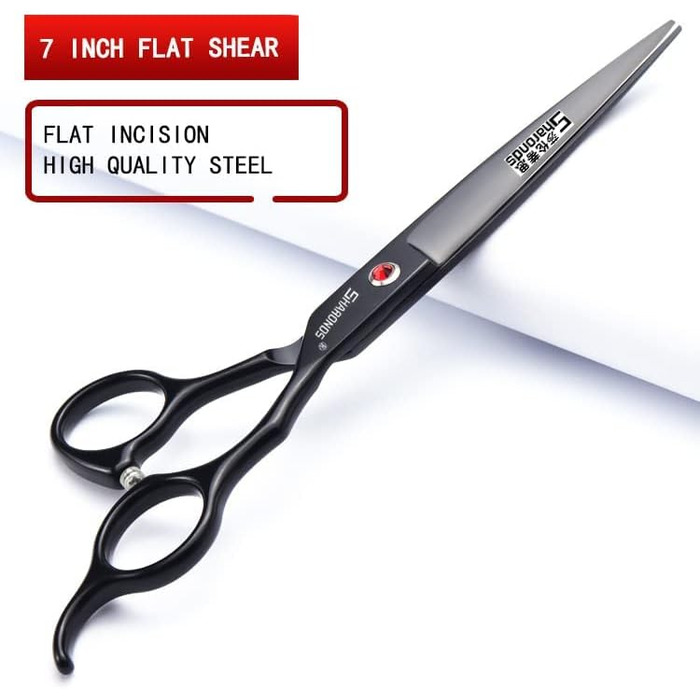 Набір професійних ножиць для грумінгу тварин 7 дюймів (3 шт.) з японської сталі 440C (фіолетовий)