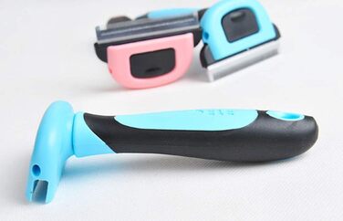 Щітка для догляду за тваринами, видалення шерсті, велика для котів, собак, кроликів, професійний інструмент, блакитна