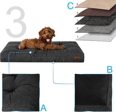 Крісло-лежанка для собак, лежанка для собак, кошик для собак, чорний колір, 75 x 50 см