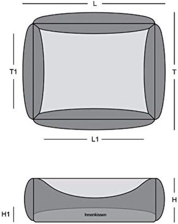 Ортопедичне ліжко для собак з віскоеластичної піни, сіре, 90x70 см