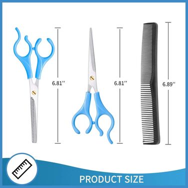 Професійний набір для грумінгу собак: ножиці, ножиці для вирівнювання, гребінець для догляду за шерстю