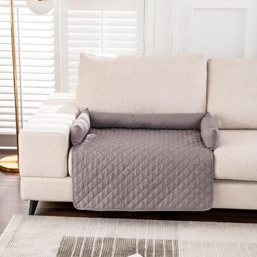 Килимок для собак та котів на диван, 90x120 см, світло-сірий. Захист меблів від бруду та подряпин. Вологостійкий, з неслизьким дном.