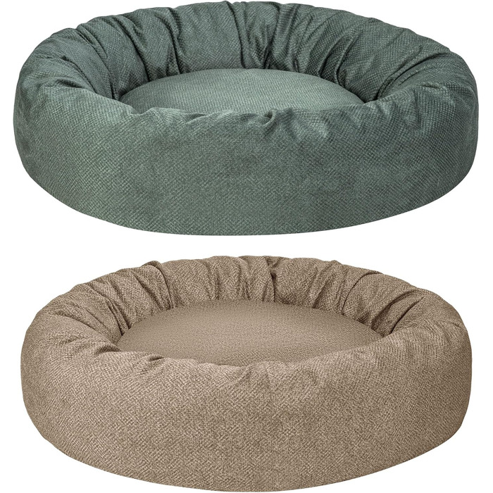 Кругле ліжко для собак Schecker Bensersiel, екологічний матеріал, зелене, діаметр 70 см
