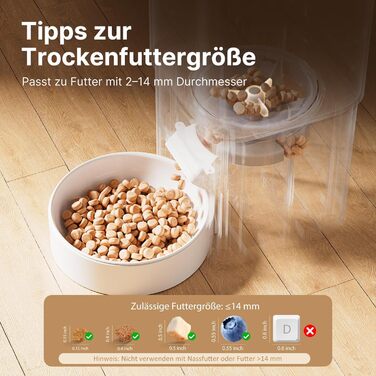 Автоматичний годівниця для котів та собак з Wi-Fi, 5L, керування через додаток, 1-10 прийомів їжі на день