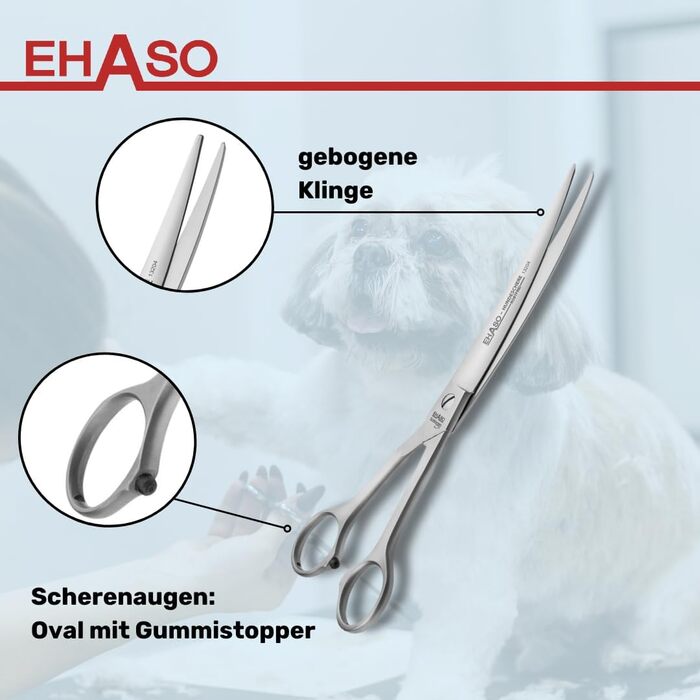 Ножиці для собак EHASO, нержавіючі, 20 см, матові