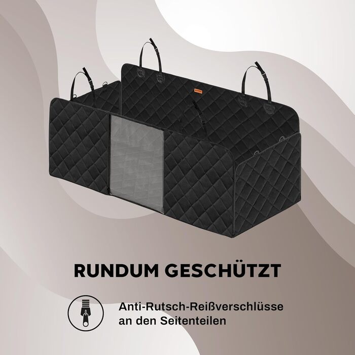 Захист для заднього сидіння автомобіля для собак Hainberger: водовідштовхувальний, стійкий до подряпин, з боковим захистом та оглядовим вікном, 137x147 см