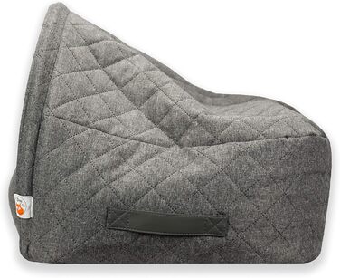 Sleepy Fox® Преміум ліжко-печера для собак та котів - нагороджений, запатентований дизайн (Сірий, стеганий, розмір Medium: 85x75x55 см)